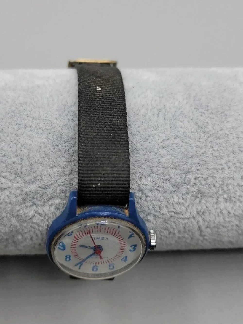 Vintage 1980s Timex Fun Timers Blue Mechanical Watch 25mm 7